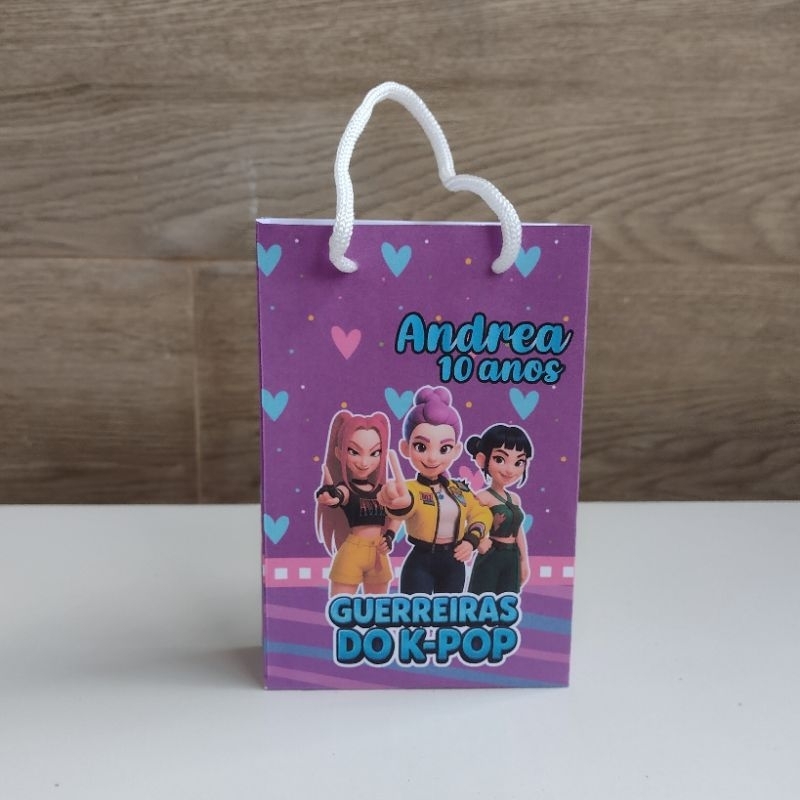 Sacolinha Surpresa Personalizada Guerreiras do K-Pop Lembrancinha Aniversário