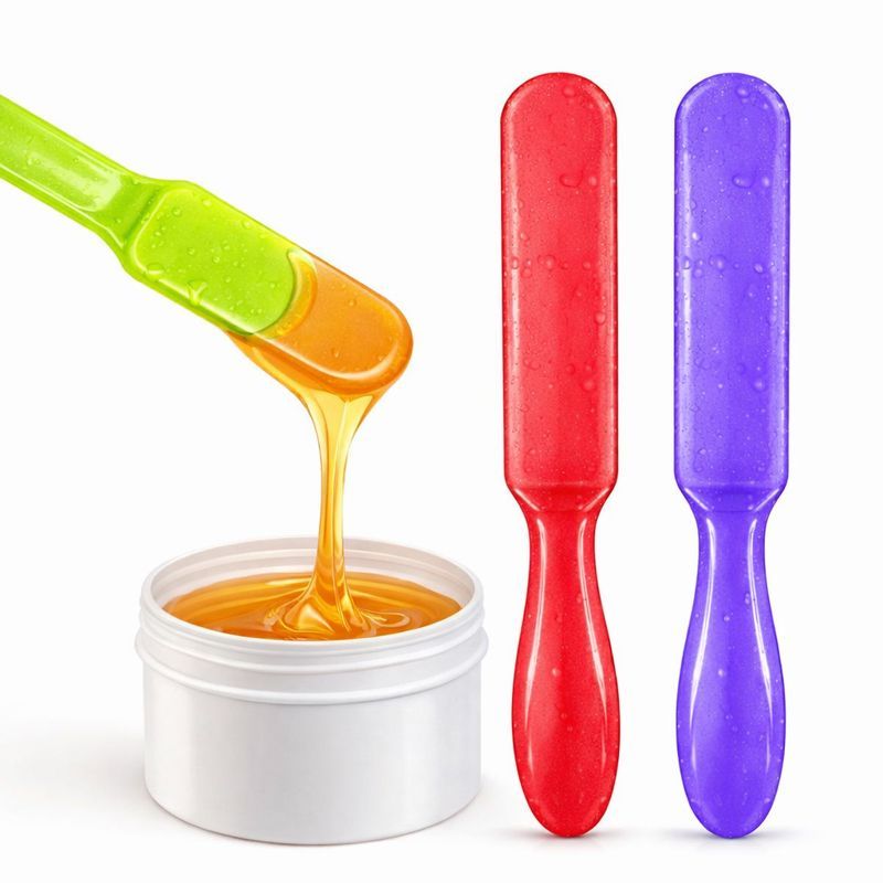 2 Espatulas Plástica Ideal Para Aplicação Cera Depilatória ou Manusear Cremes Capilares e Corporais