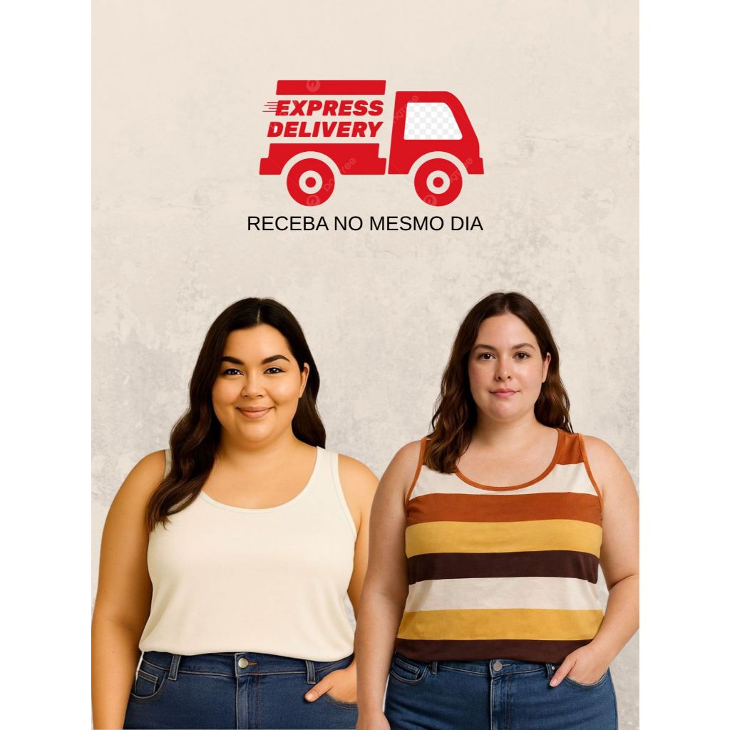 Kit 2 Blusa Regata Feminina Plus Size Verão Casual | 🚚 ENVIO IMEDIATO em Oferta na Shopee