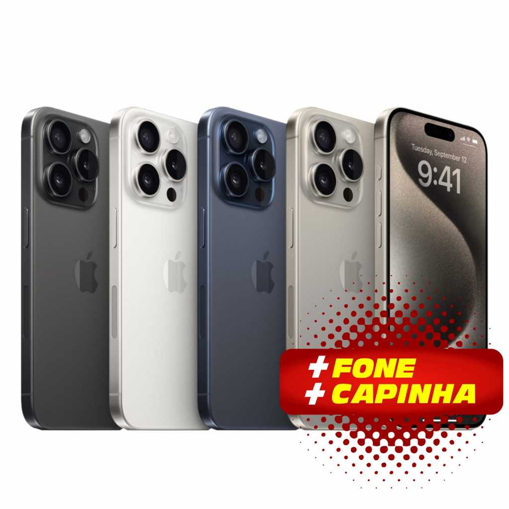 Celular iPhone 15, 15 Pro e Pro Max 128gb e 256gb 5g ORIGINAL + NF (VITRINE)