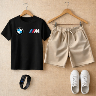 Conjunto Infantil Camiseta e Bermuda Moletinho BMW e Relógio de Led Incrivel em Oferta na Shopee