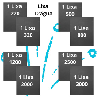 Lixa 220 320 500 800 1200 2000 2500 3000 kit 1 ou 2 folhas cada Lixamento polimento Farol Metal Grão em Oferta na Shopee