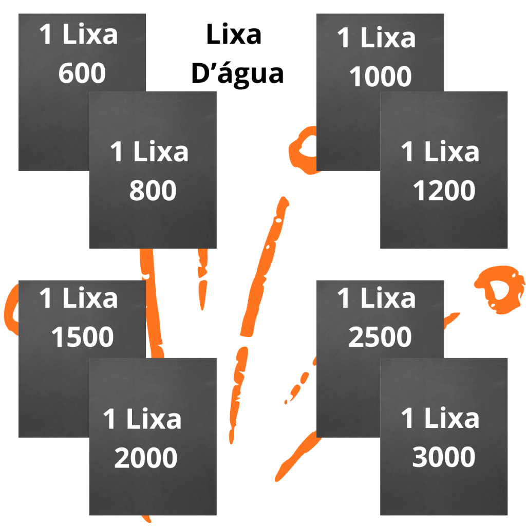 Lixa d'água 600 800 1000 1200 1500 2000 2500 3000 kit 1 ou 2 folhas cada Polir Farol Plástico Metal em Oferta na Shopee