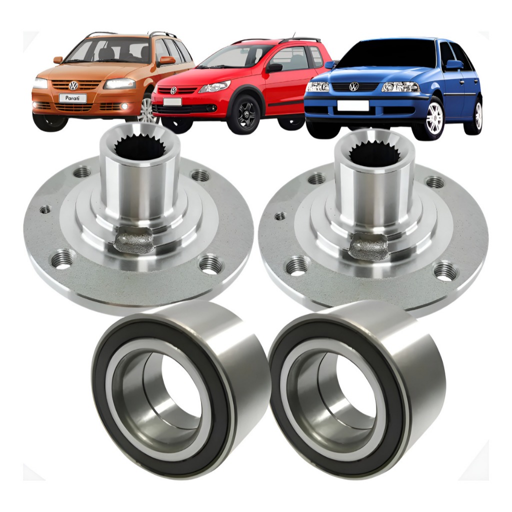 Par Cubo De Roda E Rolamento Dianteiro Gol Parati Versailles Royale G3 G4 E G5 (Sem ABS)
