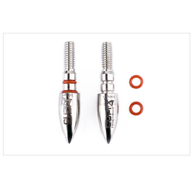 Ponta de flecha Storm Arrow, de aço carbono com pontas roscadas e anéis de borracha para uma instalação segura