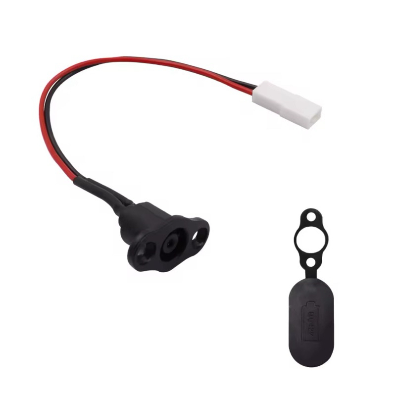 Plug Conector Carga Fêmea Entrada Carregador Com Tampa 8mm Peças Para Patinete Elétrico