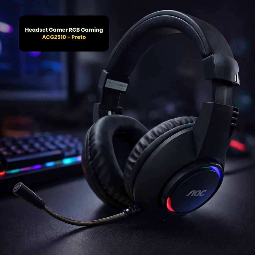 Headset Gamer RGB Fone Ouvido Gaming Pc Som Imersivo Microfone Acg2510 Preto Co Orto — R$ 207,39 em Shopee, 15% OFF
