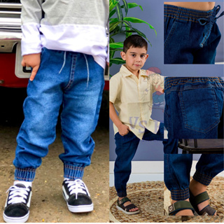Calça Infantil Juvenil Meninos Jogger Jeans confortavel elastico em Oferta na Shopee