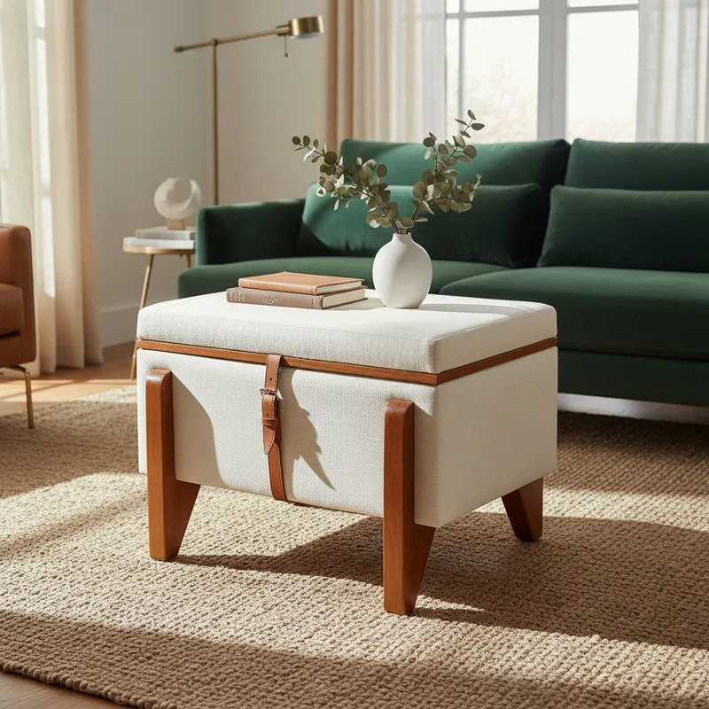 Banco Pufe 60x40 Flex Retangular Decorativo Baú E Mesinha Linha Premium Flat Interiores