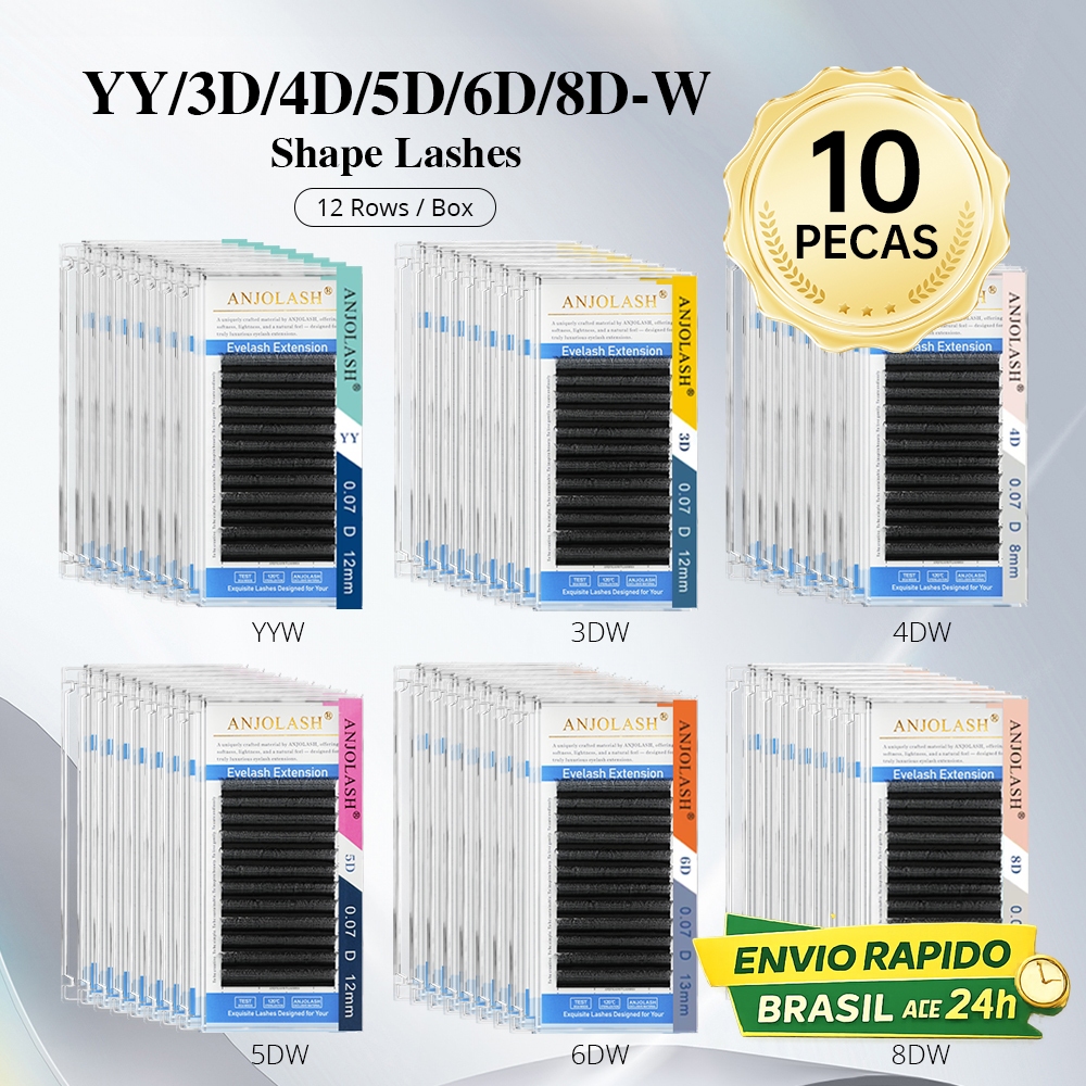 10pcs YY 3D 4D 5D 6D W Pestanas Fornecedores De Extensão De Profissionais Por Atacado cílios