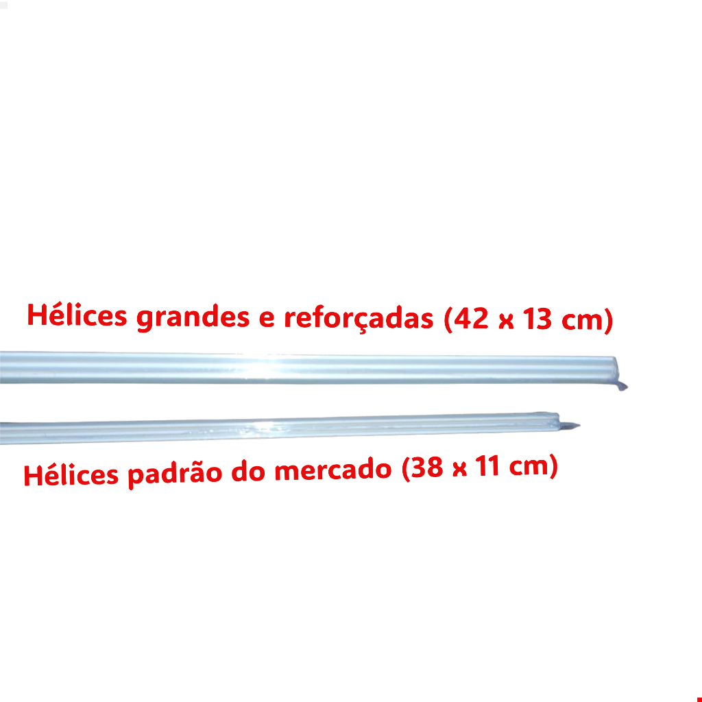 3 Hélices Pás Ventilador de Teto Universal Reforçada Sem Furo Branca Grande Robusta Resistente Forte