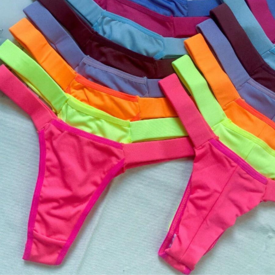 Kit 10 Calcinhas Fio Duplo Biquini Tira Lateral Pala Dupla Confortável Kit 5 ou 10
