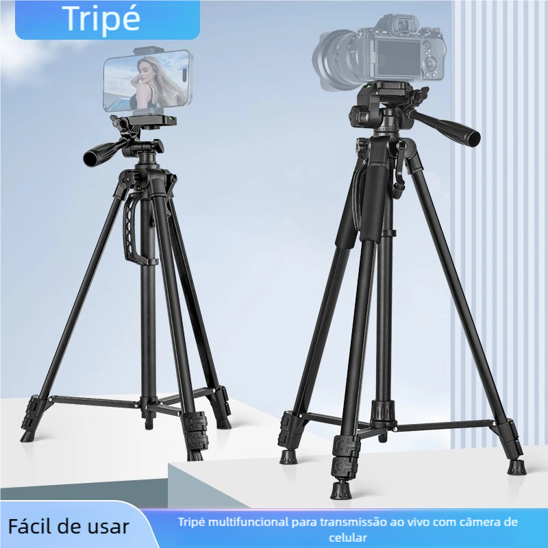 Tripé Profissional Para Câmera E Celular + Bolsa e Tripé Para Celular em Oferta na Shopee