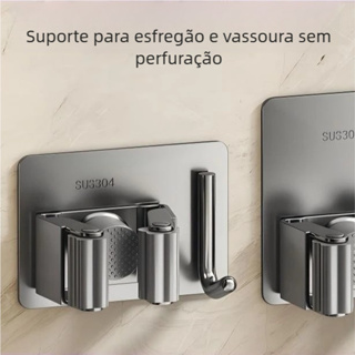 Suporte para Pendurar 1 Vassoura e Rodo - Com 1 Gancho em Oferta na Shopee