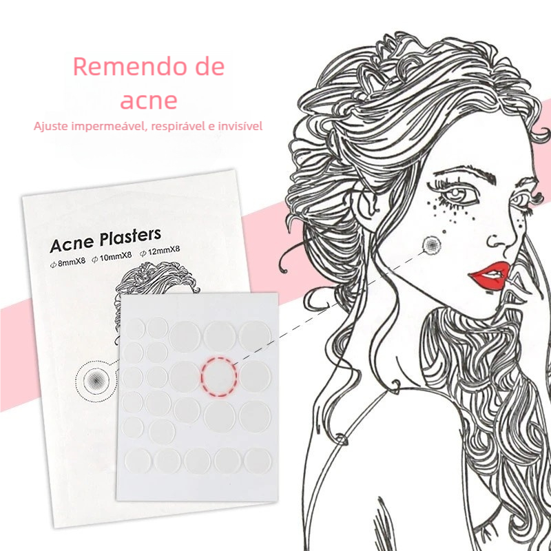 Adesivos Hidrocoloidais Discretos 24 Un - Para Cobrir Espinhas e Imperfeições