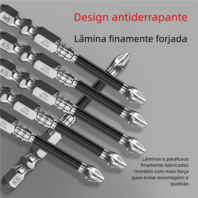 6 Peças Chave de Fenda Magnética À Prova d'Água - Antiderrapante e Resistente ao Impacto para Elétrica