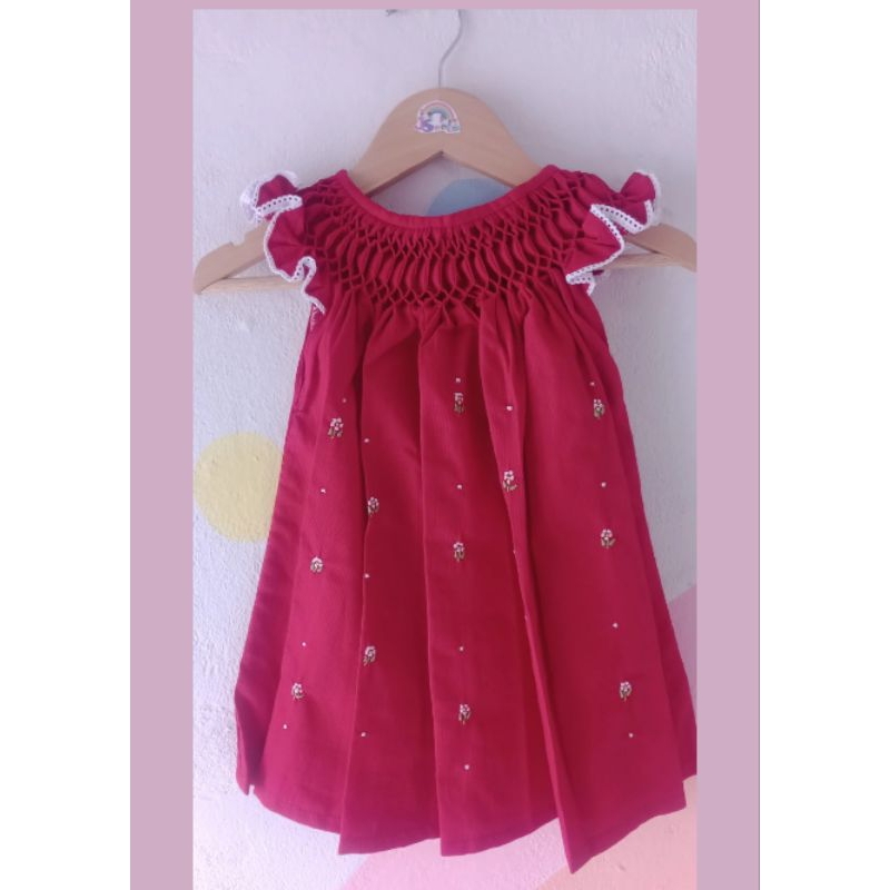 Vestido casinha de abelha meninas infantil bordado a mao