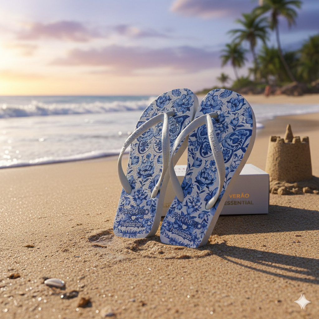 Chinelo Havaianas Farm Jardim De Porcelana Original Confortável Moda 2026 Praia Verão Envio Rápido em Oferta na Shopee