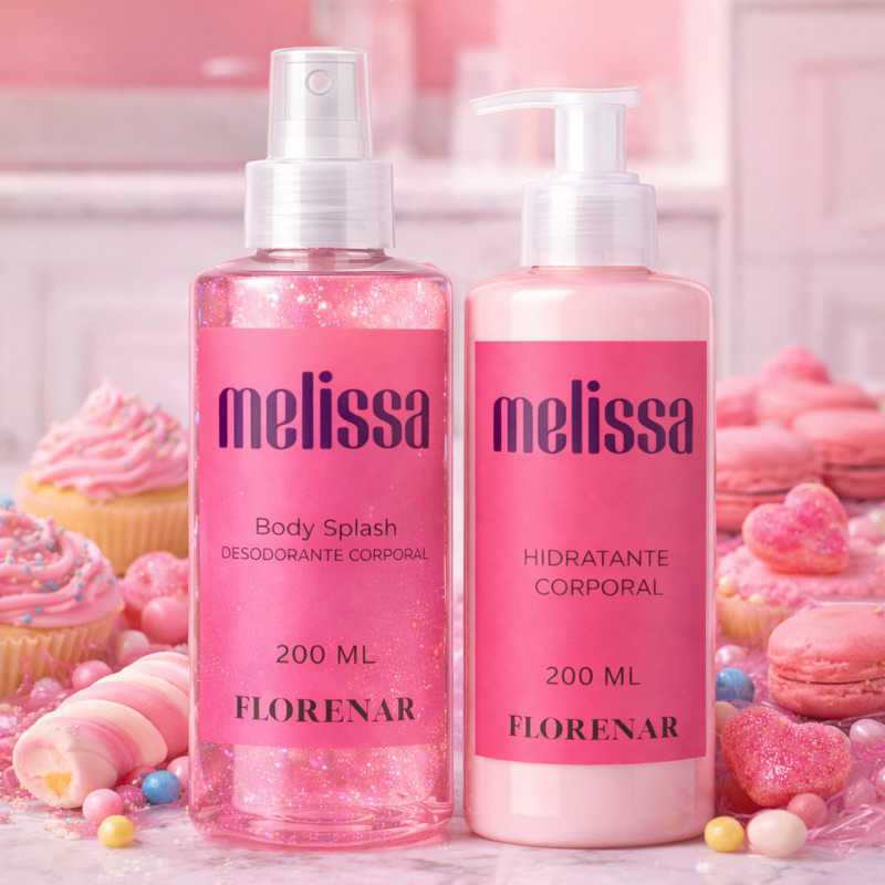 1 Kit Body Splash Melissa com gliter 200Ml + 1 Hidratante 200ML em Oferta na Shopee