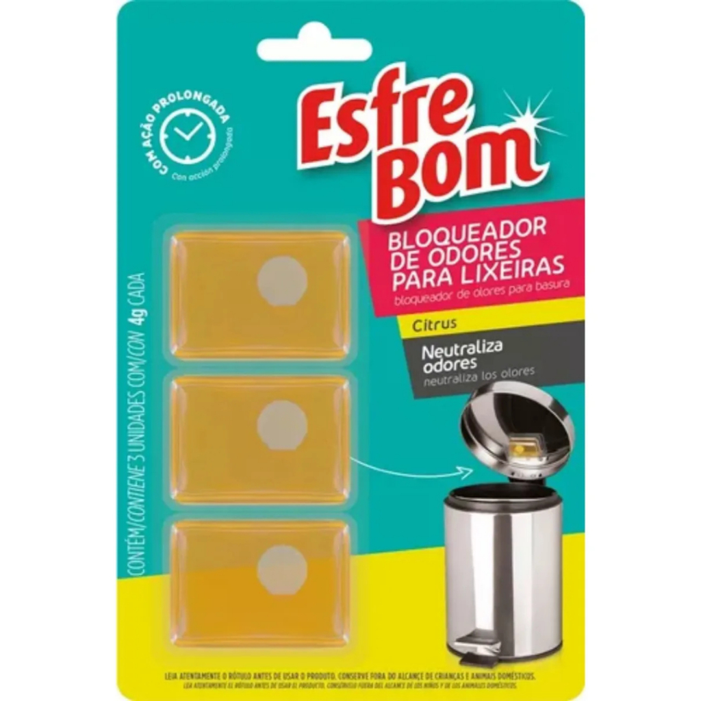 Bloqueador de Odor P/ Lixeira 3 Unidades - Esfrebom