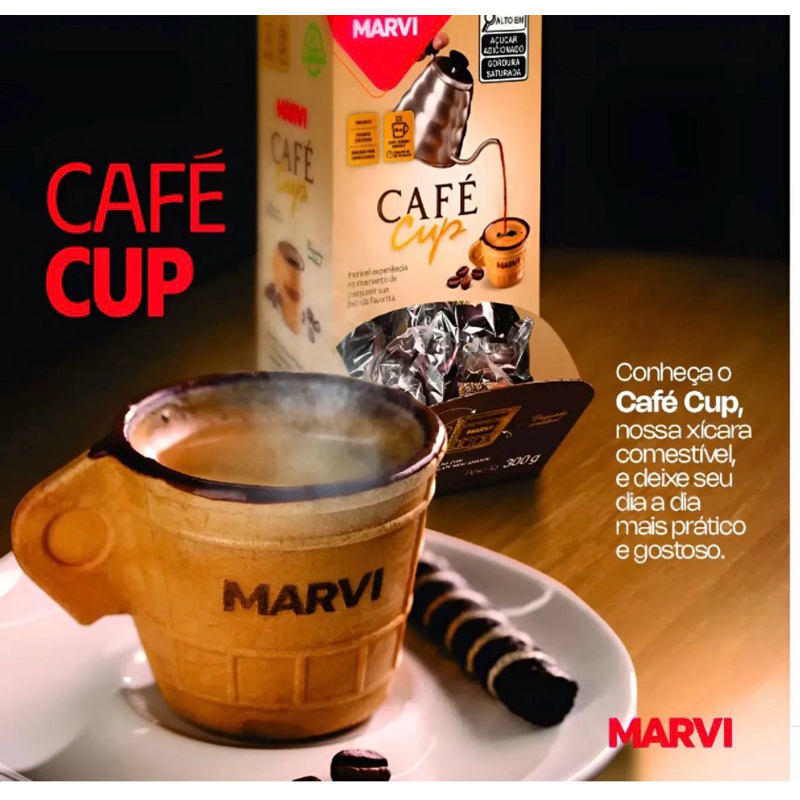 Xicara Café Cup Casquinha Crocante Marvi Canguru 30 Unid