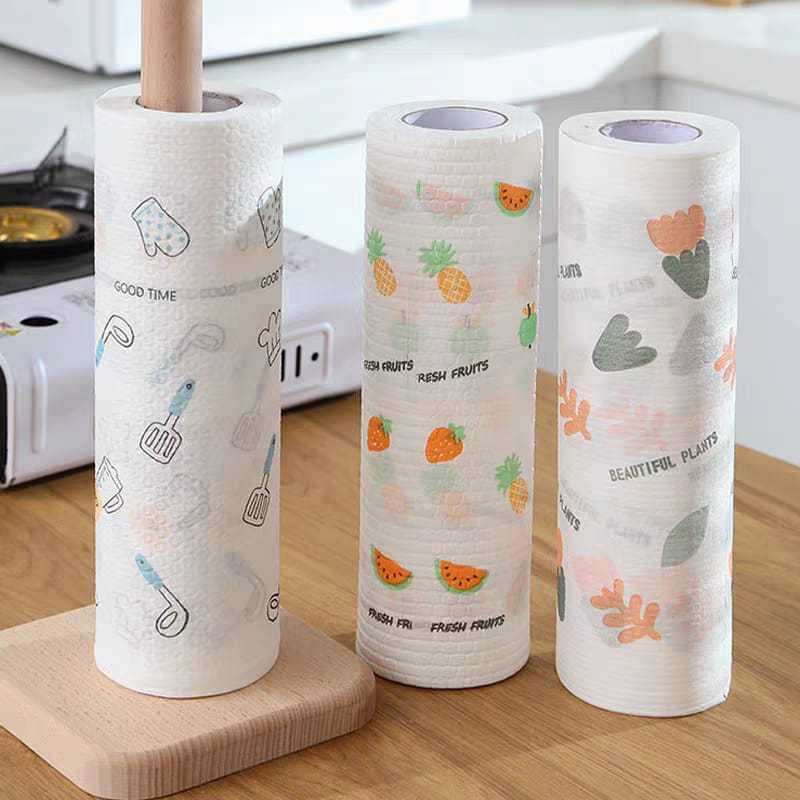 Rolo Pano De Limpeza 50 /100peças Reutilizável Absorvente Água