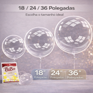 Balão Bubble Bolha Transparente 18" 24" 36" Polegadas em Oferta na Shopee