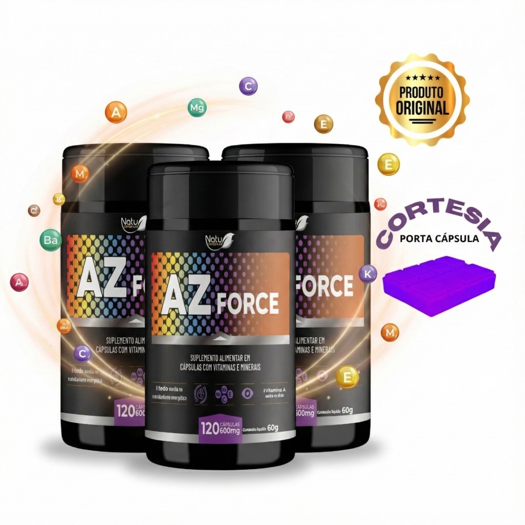 Vitamina A-Z para Imunidade com Ferro, Zinco, B12, A, C, D | 120 Caps Unissex - Natu Premium