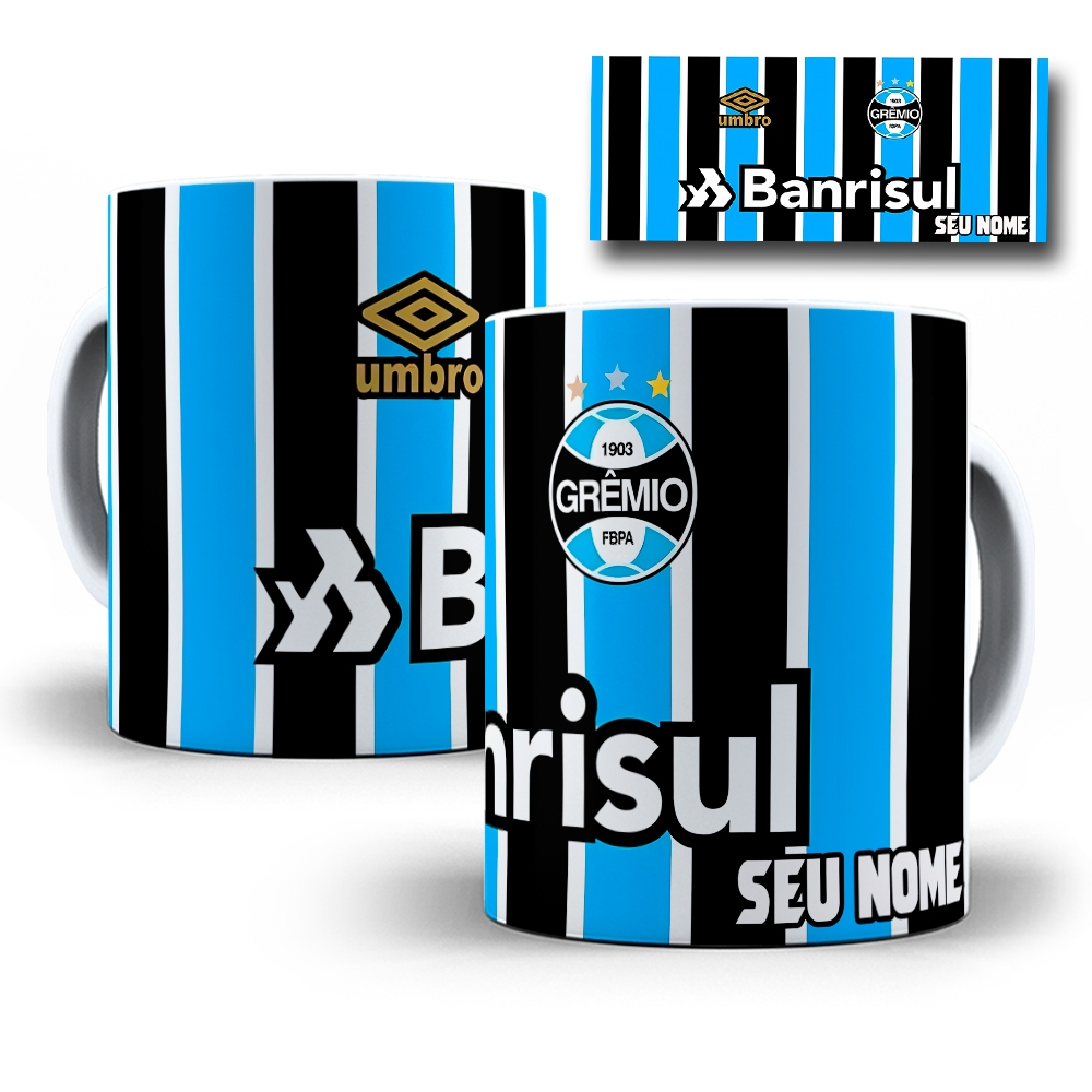 Caneca Personalizada Grêmio Porcenalizada Com Seu Nome 325 ml em Oferta na Shopee
