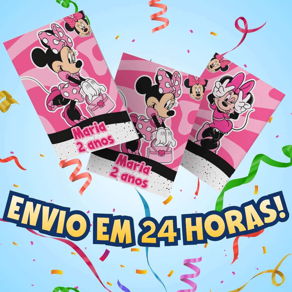 Lembrancinha Livrinho para Colorir Personalizado Minnie Rosa Envio no mesmo dia - Para festa