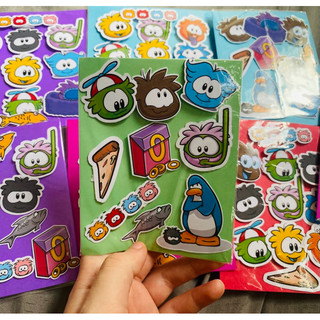 Adesivos Puffles Club Penguin Kit 9/13 Unidades