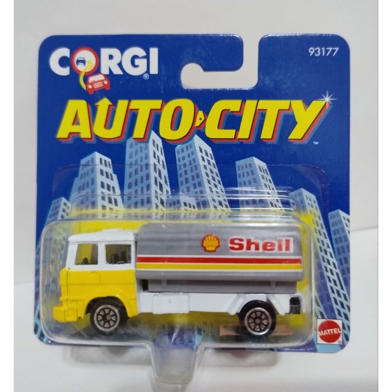 CAMINHÃO TANQUE SHELL CORGI 1993 VINTAGE AMARELO E CINZA COM DETALHES DA SHELL AUTO CITY ESCALA 1:64 DIFÍCIL DE ACHAR.