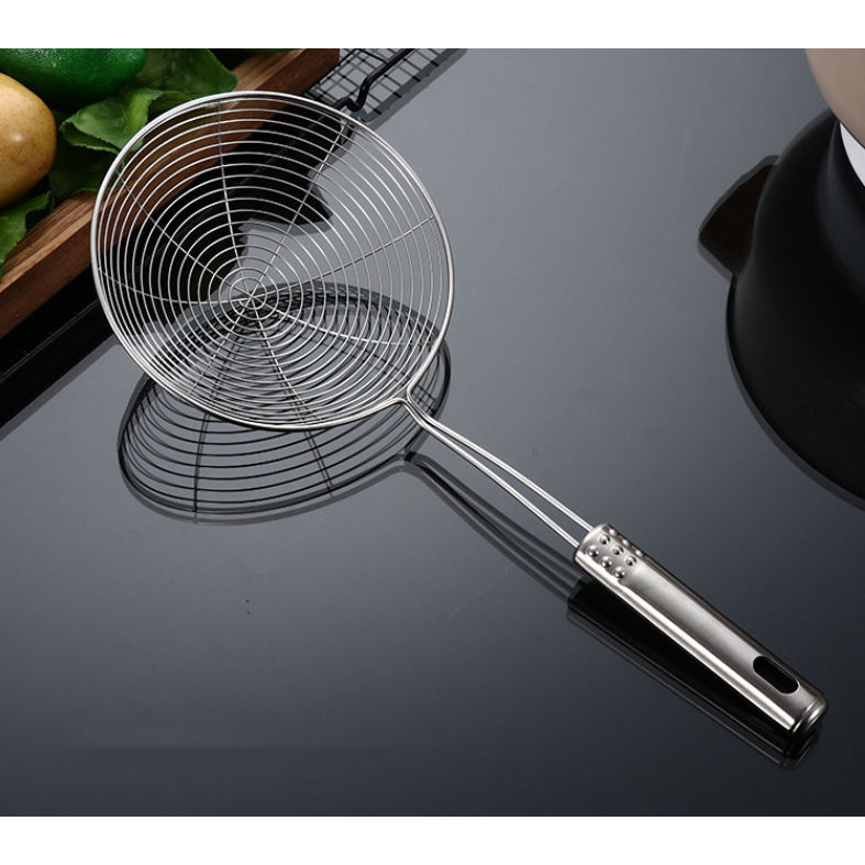 Escumadeira P/ Frituras Peneira Inox Aramada Resistente Pastel Batata Salgados de Cozinha  33x13cm em Oferta na Shopee