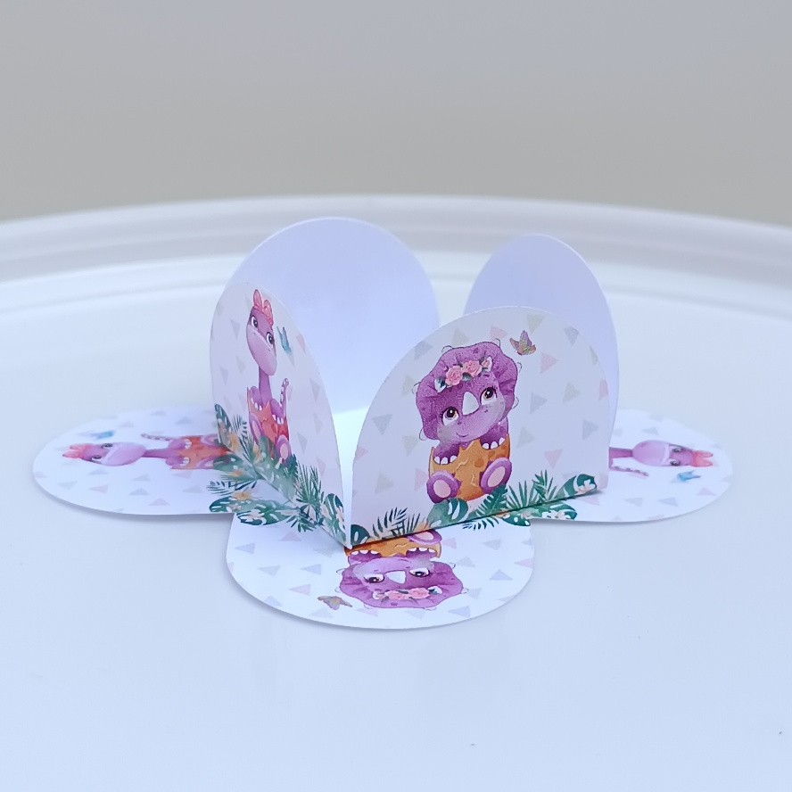 Forminhas para Doces Dinossauro Baby Menina l Personalizados l Lembrancinha de Festa l Aniversário l Festa Infantil