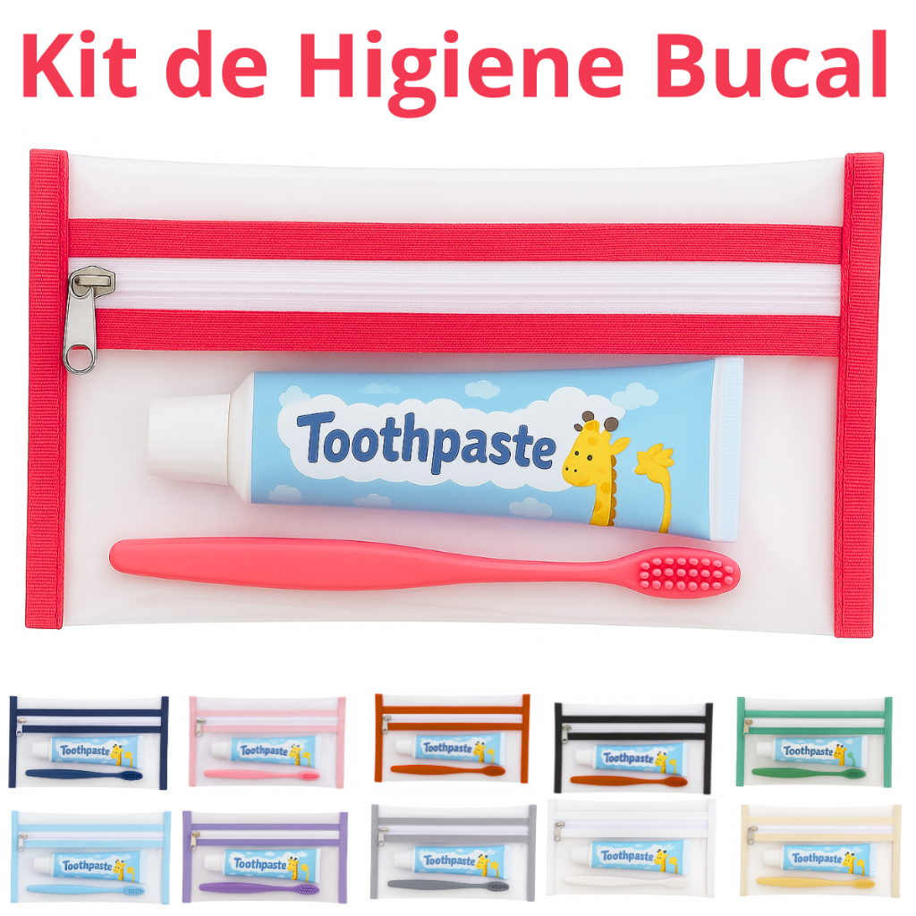 Kit 6 Saquinhos de Plásticos de Higiene Bucal Transparente Adultos, Creches e Escolas em Oferta na Shopee