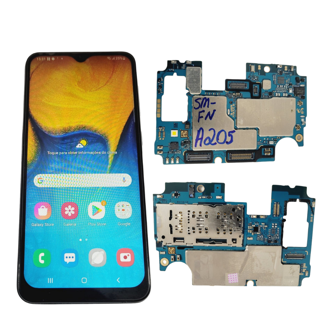Placa Mãe Samsung Galaxy A20 Funcionando Perfeitamente