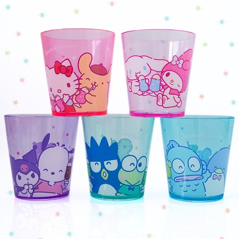 Mini Copo Plástico 260ml Hello Kitty e amigos My Melody Cinnamoroll Keroppi Kuromi Pochacco em Oferta na Shopee
