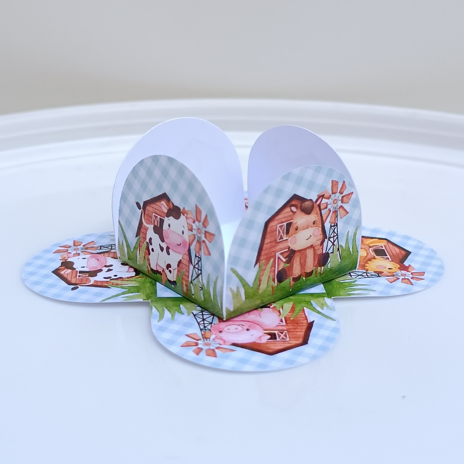 Forminhas para Doces Fazendinha Azul Menino l Personalizados l Lembrancinha de Festa l Aniversário l Festa Infantil