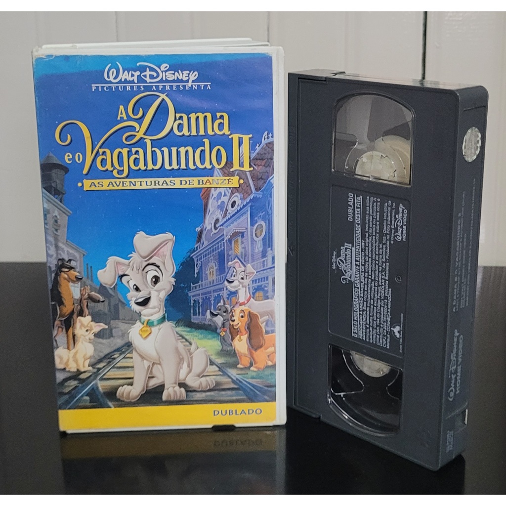 Fita VHS A dama e o vagabundo 2 Classicos Disney