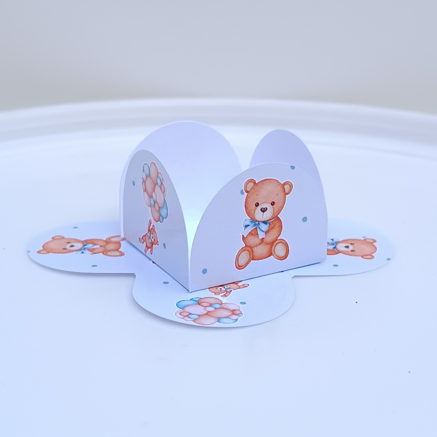 Forminhas para Doces Chá de Bebê Ursinho Azul l Personalizados l Lembrancinha de Festa l Aniversário l Festa Infantil