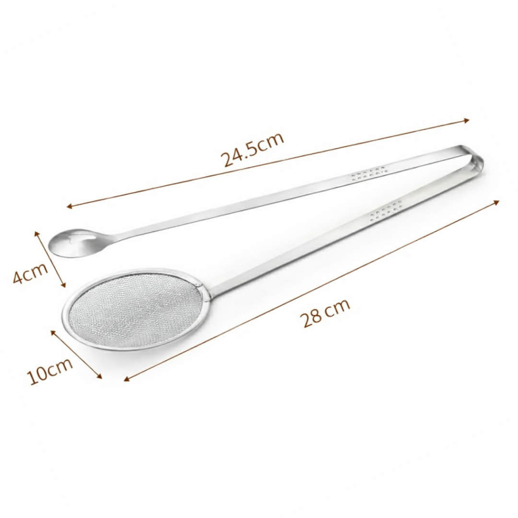 Escumadeira de Fritura Inox 28 cm - Durabilidade e Praticidade para Frituras Sequinhas AM7079