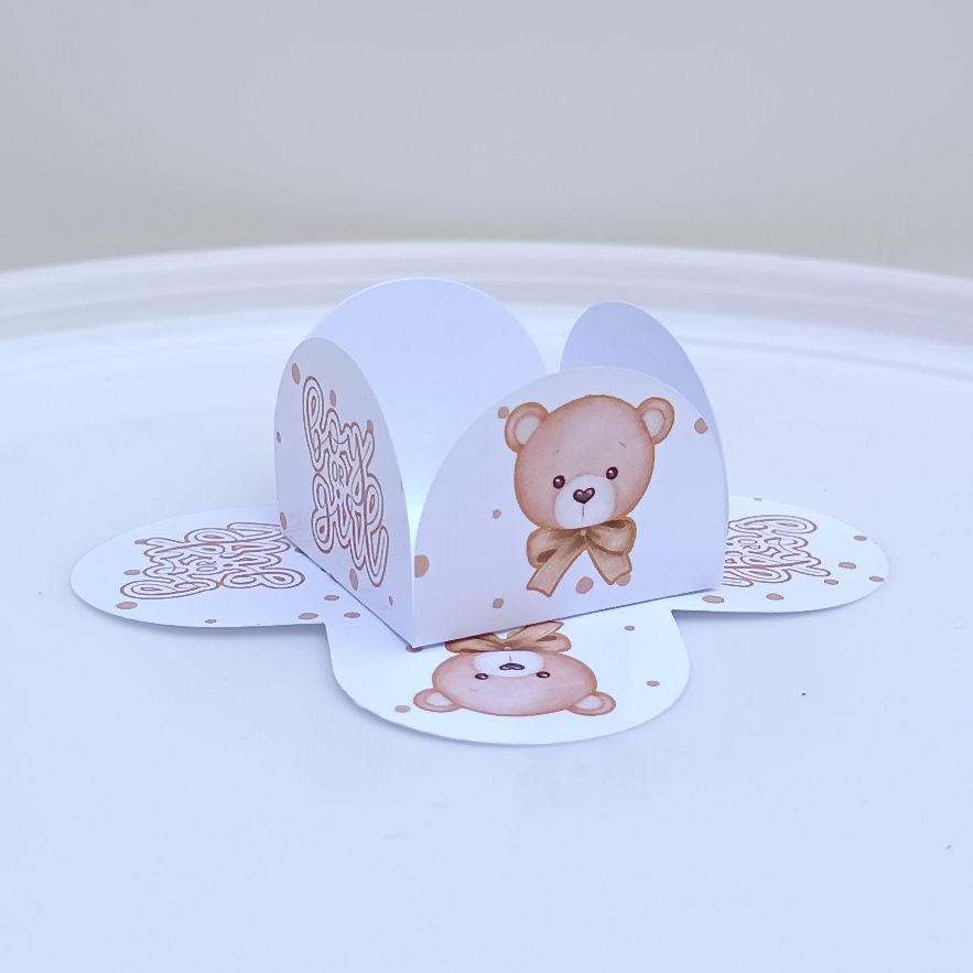Forminhas para Doces Chá Revelação Ursinho Dourado l Personalizados l Lembrancinha de Festa l Aniversário l