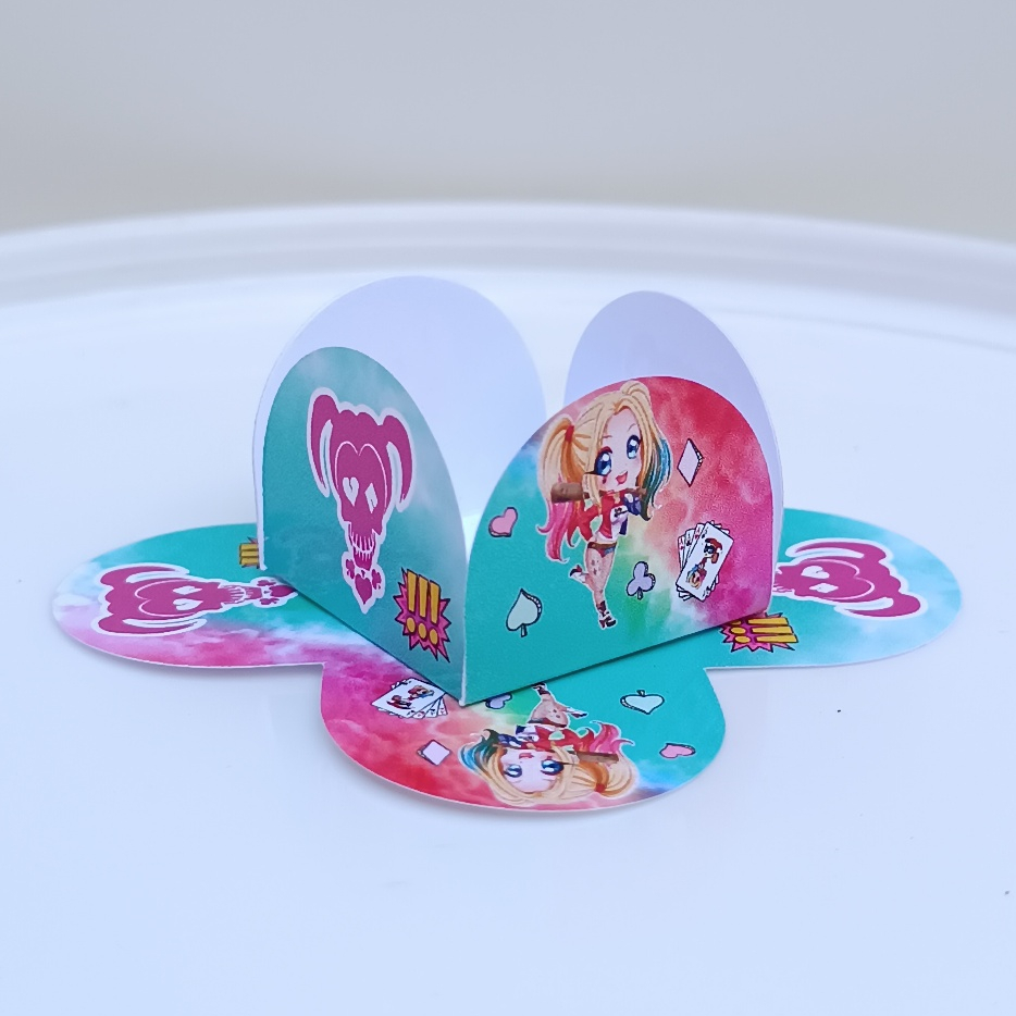 Forminhas para Doces Arlequina l Personalizados l Lembrancinha de Festa l Aniversário l Festa Infantil