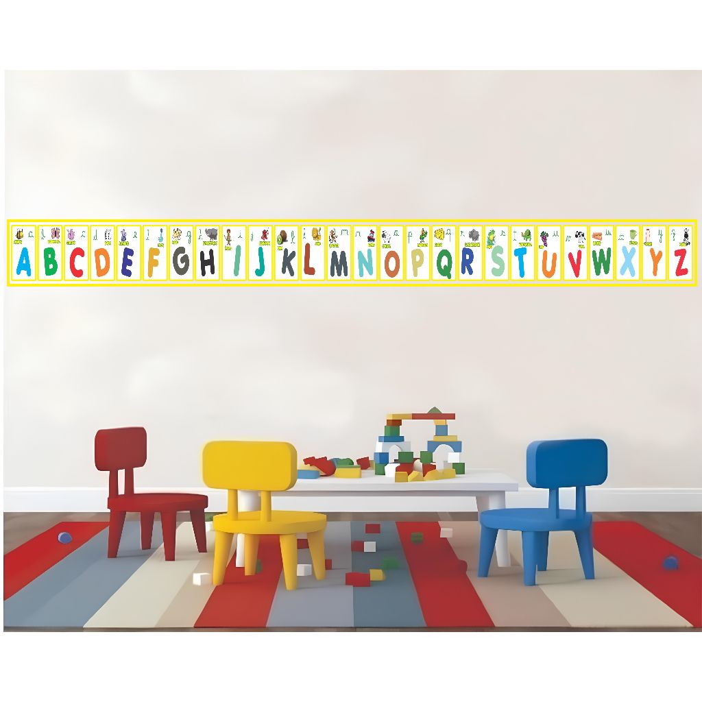 Faixa Decorativa Alfabeto 1,20x15cm De Altura