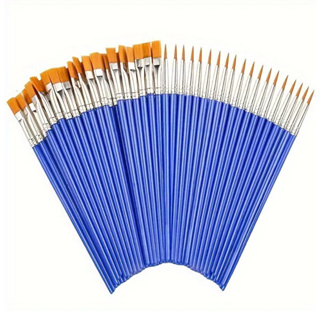 Pincéis para Pintura (20 Unidades) Ponta Fina e Chata - Para Tinta Guache Aquarela e Acrílica Artesanato Cerdas De Nylon em Oferta na Shopee