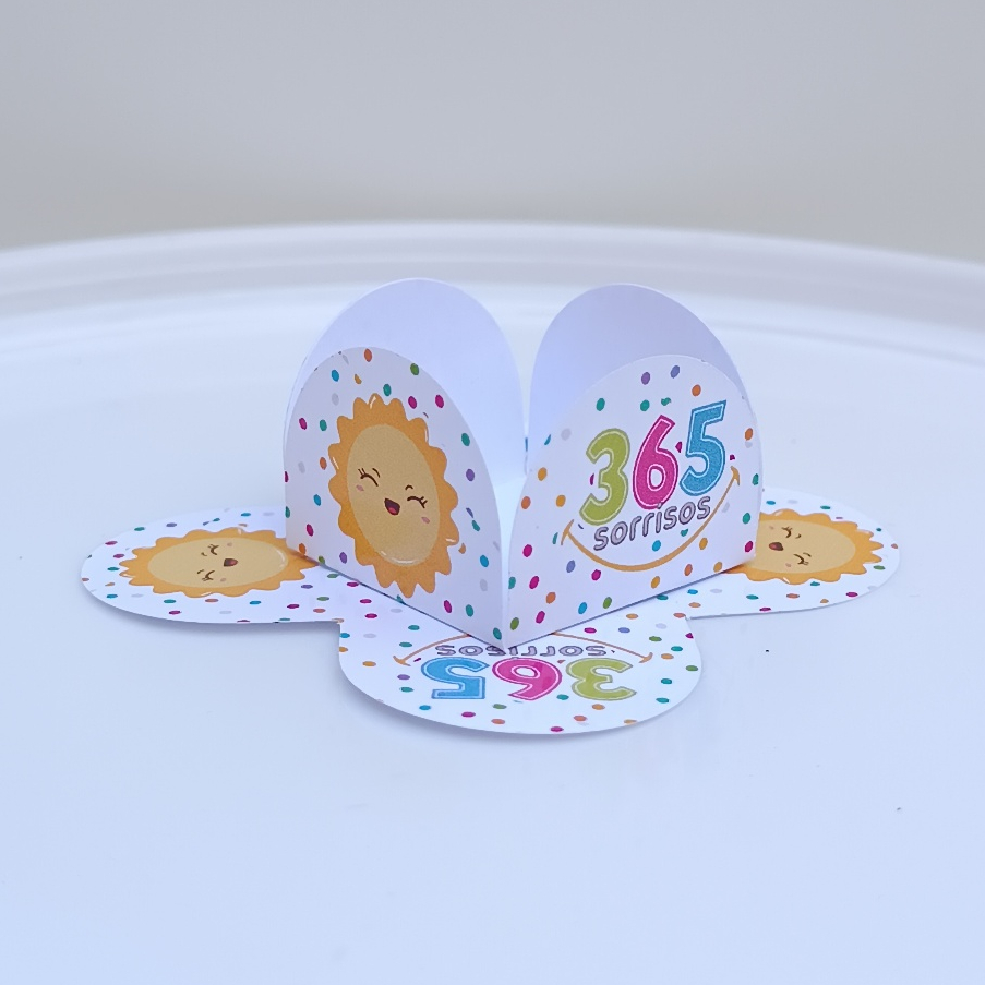 Forminhas para Doces 365 Sorrisos Menina l Personalizados l Lembrancinha de Festa l Aniversário l Festa Infantil