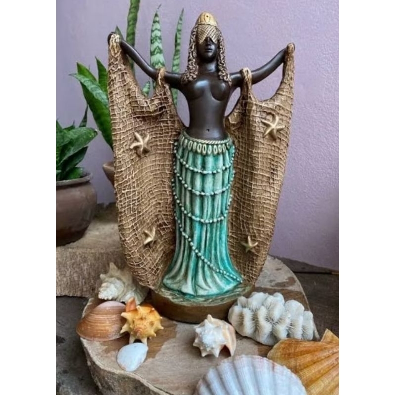 IMAGEM IEMANJA COM REDE 33cm em Oferta na Shopee