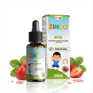Zinco Kids Suplemento Infantil Gotas 30ml Sabor Morango Imunidade em Oferta na Shopee