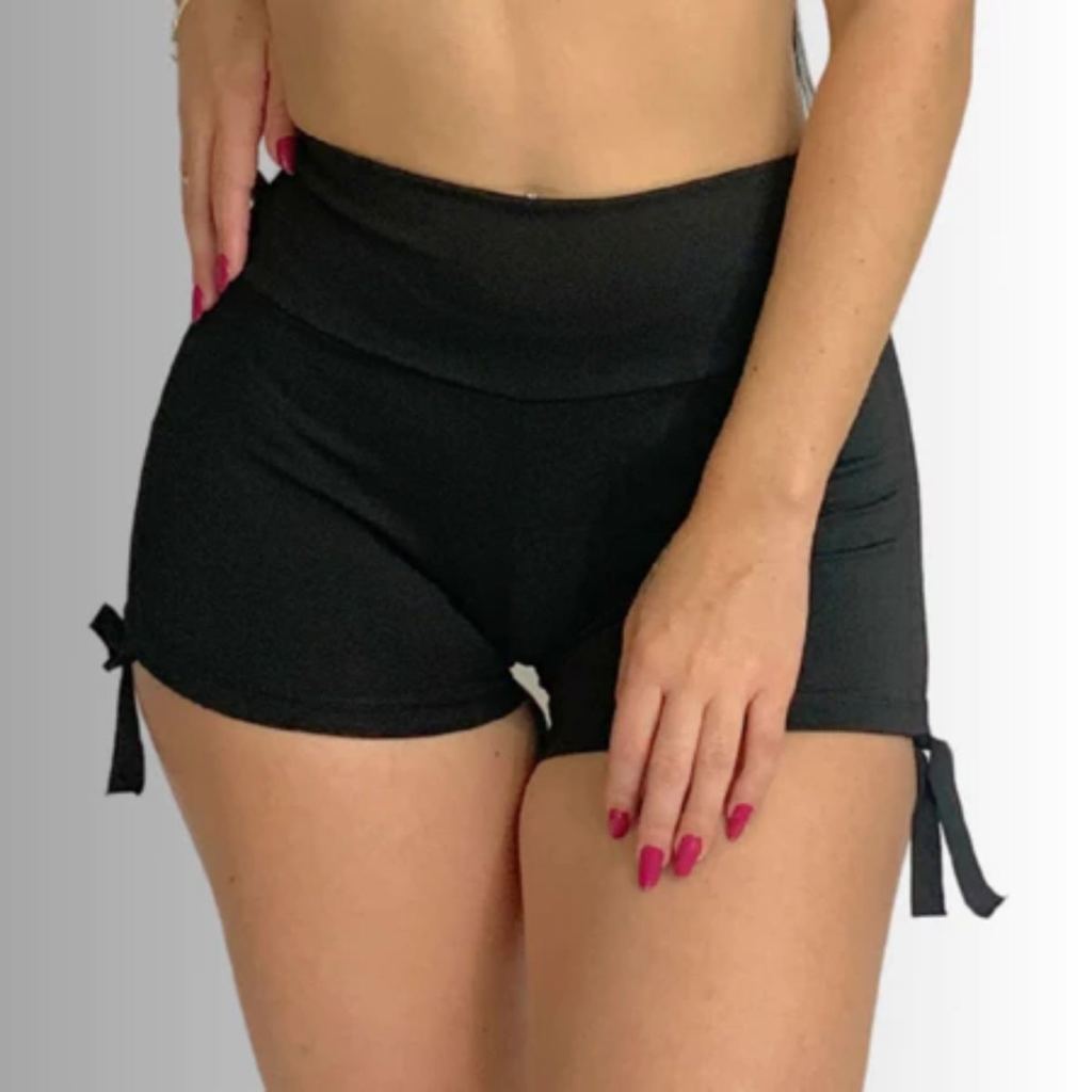 Short Cós Alto Amarração Lateral Fitness Cross Dia a Dia Praia Academia em Oferta na Shopee