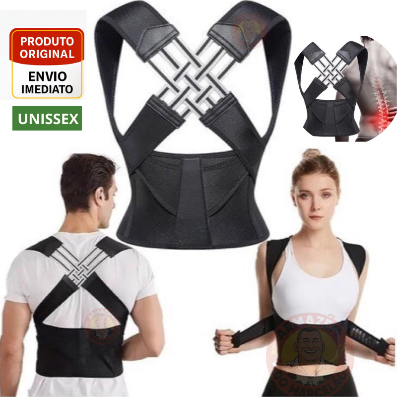 Cinta de Correção Postural Unissex Alinha Coluna Ajusta Postura homem e mulher